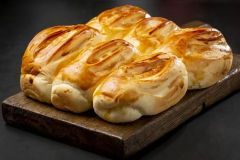 Swiss breads on the table. Stock Photos