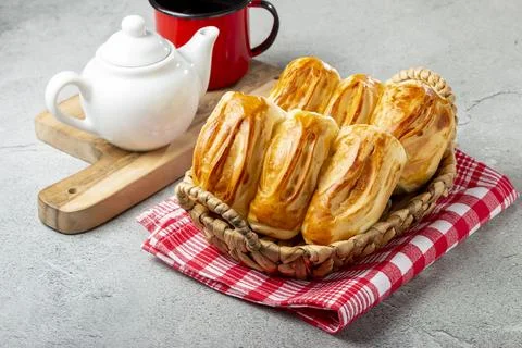 Swiss breads on the table. Stock Photos