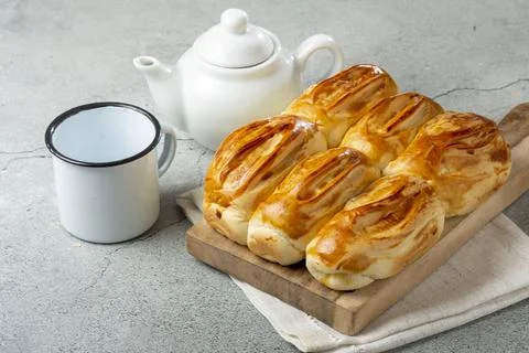 Swiss breads on the table. Stock Photos