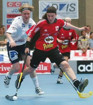 Swiss Brigitta Wegmann (r) Battles Against Finland's Anne Suomalainen - May 2003 Stock Photos