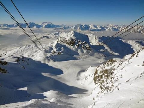 Swiss cable car Foto stock