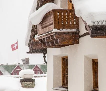 Swiss chalet Stock Photos