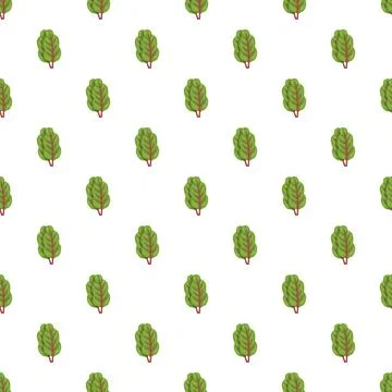 Swiss chard vegetable pattern creating healthy food background Stock Illustration