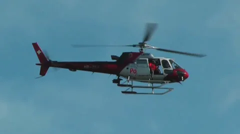 Swiss Chopper hovering Stock Footage 28259274