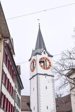 Swiss Clock Tower Stock Photos