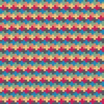 Swiss cross geometric seamless pattern. Plus sign, vector イラスト素材