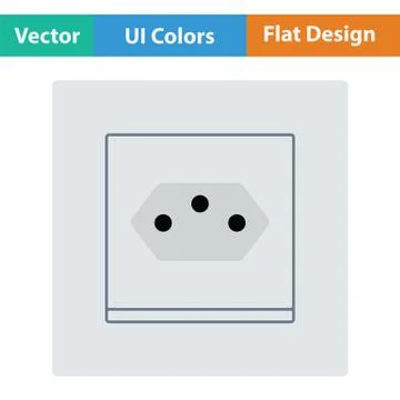 Swiss electrical socket icon Illustrazione stock