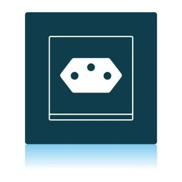 Swiss Electrical Socket Icon Stock Illustration