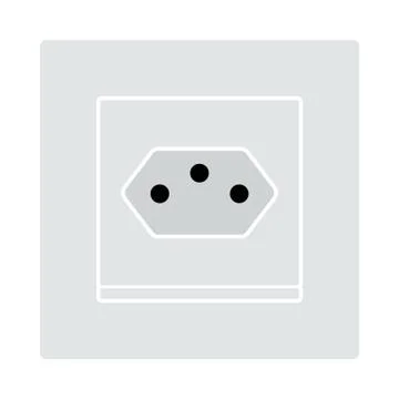 Swiss Electrical Socket Icon 스톡 일러스트