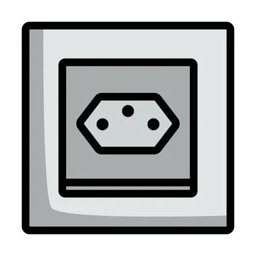 Swiss Electrical Socket Icon Stock Illustration