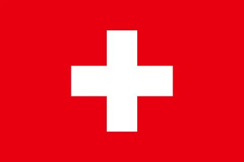 Swiss flag, flat layout, vector illustration Illustrazione stock