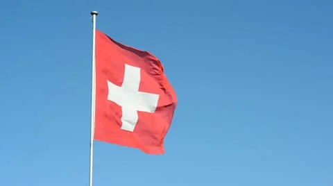 Swiss flag Stock Footage 11317334