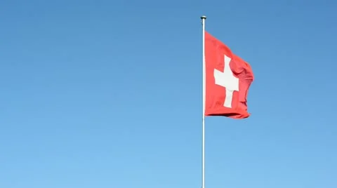 Swiss flag Stock Footage 11317359