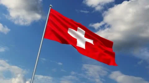 Swiss flag Stock Footage 11497979