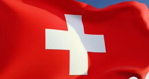 Swiss flag Stock Footage 300207537