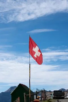 Swiss flag Foto stock