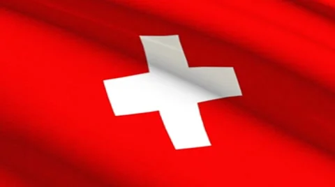 Swiss Flag Seamless Loop 4K Stock Footage