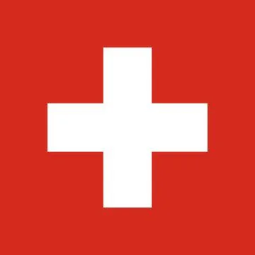 Swiss flag, vector illustration Stock Illustration