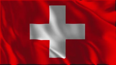 Swiss flag waving slowly Stock Footage 336637324