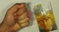 Swiss Franc CHF, Counting Drugs and Money, Health Care, Colorful Pills HD Footage