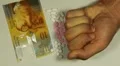 Swiss Franc CHF, Counting Drugs and Money, Health Care, Colorful Pills HD Footage