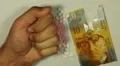 Swiss Franc CHF, Counting Drugs and Money, Health Care, Colorful Pills HD Footage