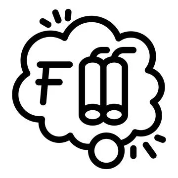 Swiss franc currency symbol exploding with fuses lit inside thought bubble Illustrazione stock