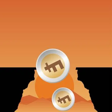 Swiss franc falling Stock Illustration