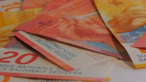 The Swiss franc Stock Footage 126437560
