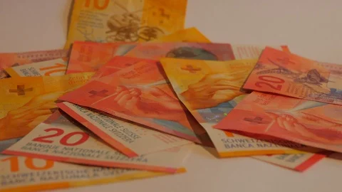 The Swiss franc Stock Footage 126437913