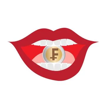 Swiss franc Stock Illustration
