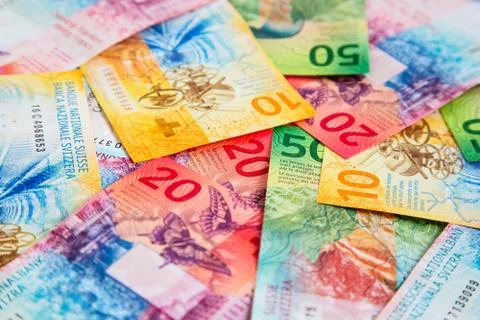 Swiss francs Foto stock