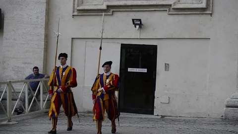 Swiss Guard Stock Footage 82267685
