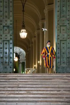 Swiss guard Vatica city Stock Photos