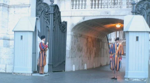 Swiss Guards Stock Footage