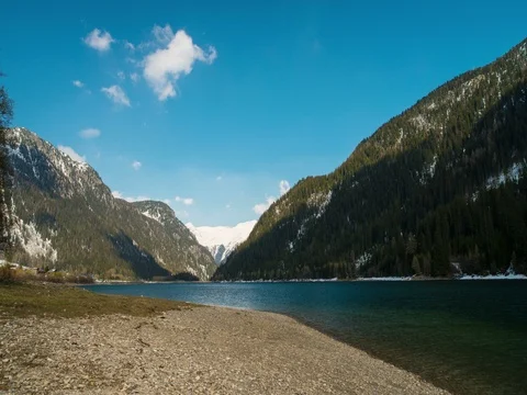 Swiss lake in Alps Stock Footage 80316872