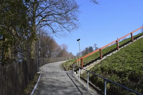Swiss Landscape Path Stock Photos