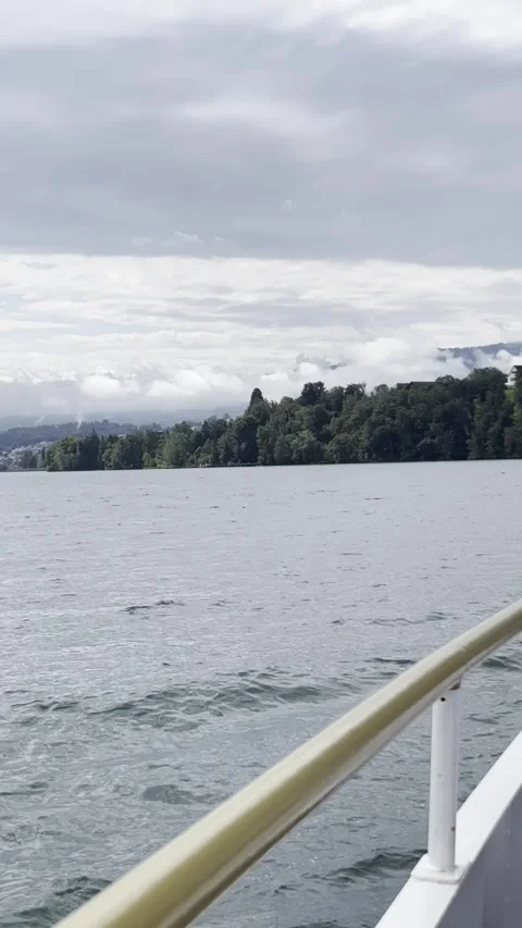 Swiss landscape from the water Stock Footage 306065682