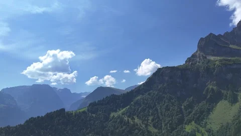 Swiss Mountain pan shot Video stock 283323512