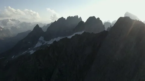 Swiss Mountain Range Stock Footage