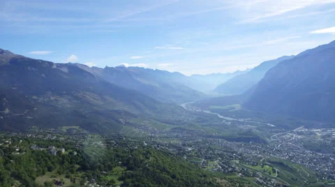 Swiss mountains - from the sky Stock Footage 41497023