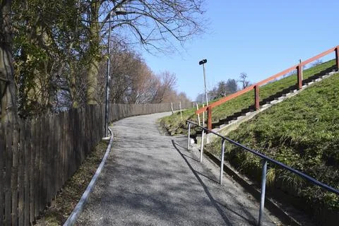 Swiss Paved Path in Nature Stock Photos