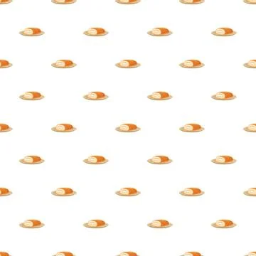 Swiss roll cake pattern creating seamless bakery background Stock Illustration