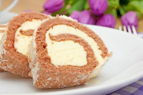 Swiss roll Stock Photos