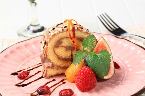Swiss roll Stock Photos