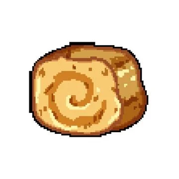 Swiss roll sponge cake dessert with spiral filling Stock Illustration