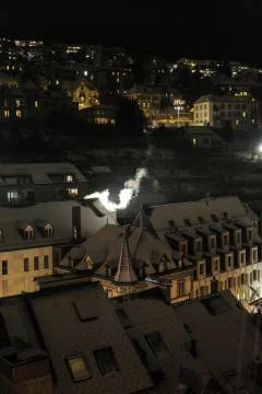 Swiss rooftops Stock Photos