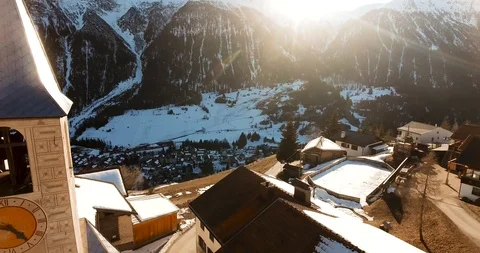 Swiss Ski Area Stock Footage 91820551