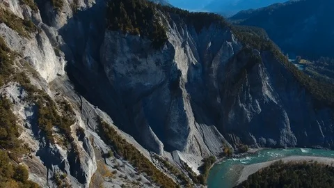 Swiss valley from above Stock-Footage 90762395