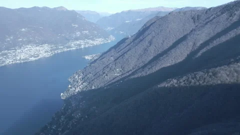 Swiss view from Lake Como Stock Footage 296098865